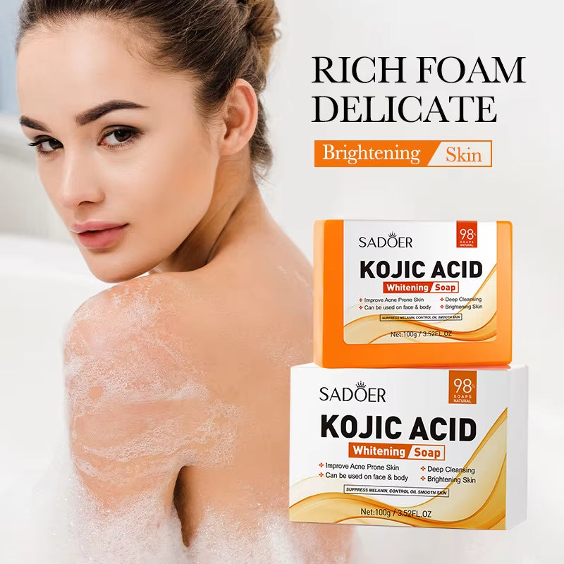 Kojic Acid Facial Soap Face Wash Foam Facial Cleanser Moisturizing Hydrating Oil Control Body Bathing Handmade Soap
