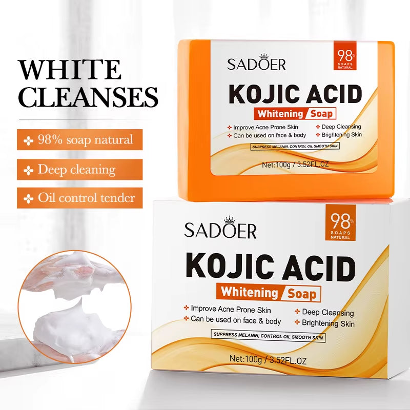 Kojic Acid Facial Soap Face Wash Foam Facial Cleanser Moisturizing Hydrating Oil Control Body Bathing Handmade Soap